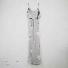 Show Me Your Mumu Caitlin Floral Ruffle Chiffon Maxi Dress Lily Showers S NWT