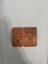 Vintage 1958 LA Coliseum ALL CITY H.S. Football Championship Student Ticket Stub