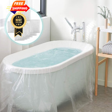 AGPTEK 12 Pack Disposable Bathtub Cover Liner, 12 Count Pack of 1 , 12 Pcs