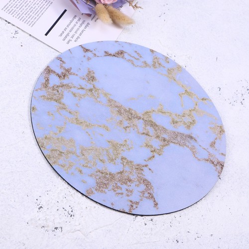 Mouse Pad Marble Mousepad Prints Round Artistic Comfortable Rubber Base Mouse - 第 11/12 張圖片