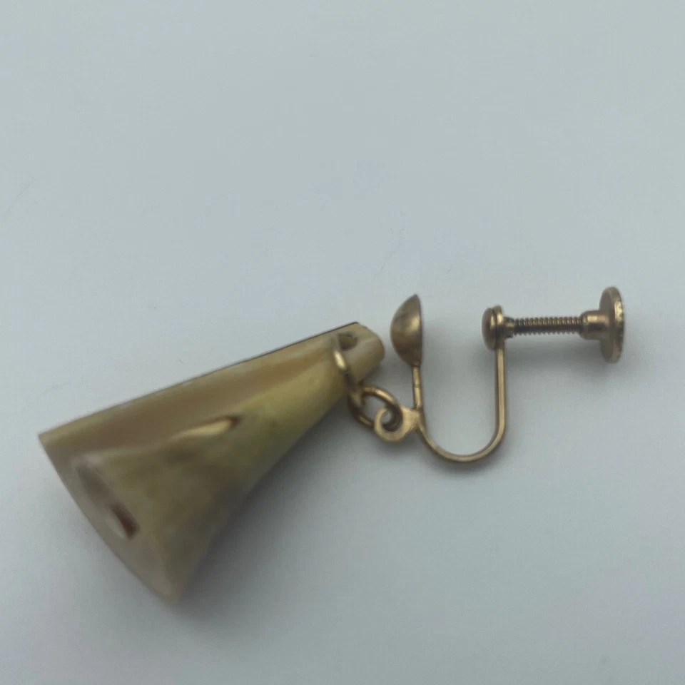 Pendientes de cuerno colgantes gota tono dorado clip vintage joyería de moda cadena colgante Foto 4 de 4