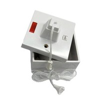 Schneider GSWPULL50N Shower Ceiling Pull Switch & Surface Box - 50 Amp