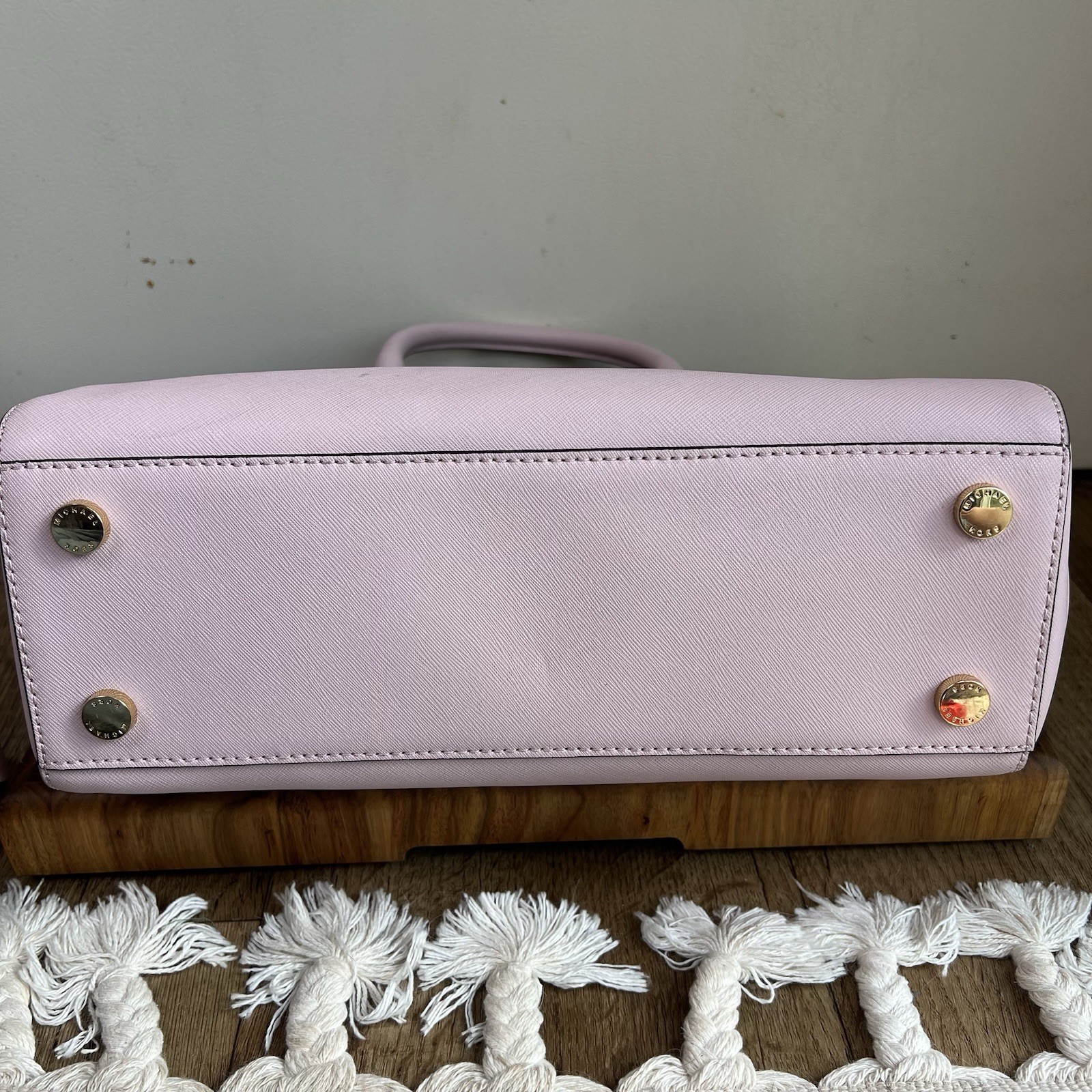 Michael Kors Kellen Medium Satchel Crossbody Bag Blossom Saffiano Leather NEW thumbnail 12