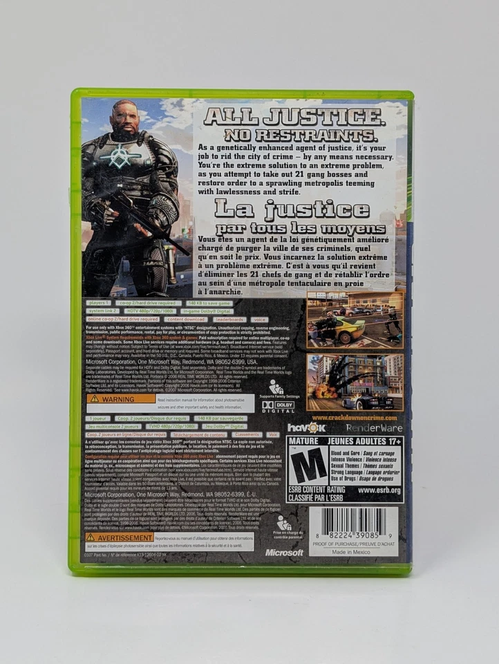 Crackdown (Microsoft Xbox 360, 2007) - CIB Complete - Image 2 of 3