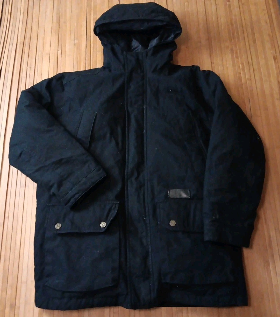 Vintage Ecko Function Black Canvas Puffer Parka C… - image 1