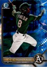 Pedro Pineda 2022 Bowman Chrome Prospects Sapphire #BCP-241 Oakland Athletics