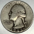 1943 P Washington 90% Silver Quarter Circulated Condition 25c US Coin - 2740
