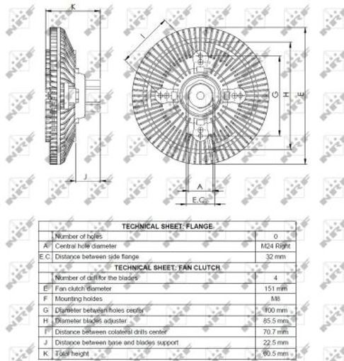 Fits NRF 49523 FAN CLUTCH