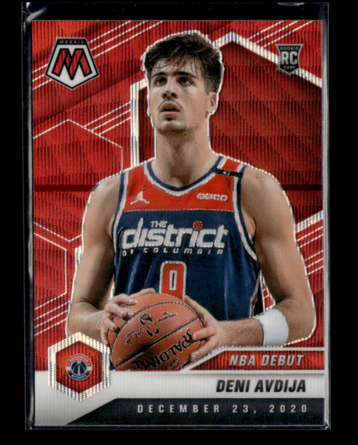 Deni Avdija 2020-21 Panini Mosaic Basketball Nba Debut RC Red Wave [jm149