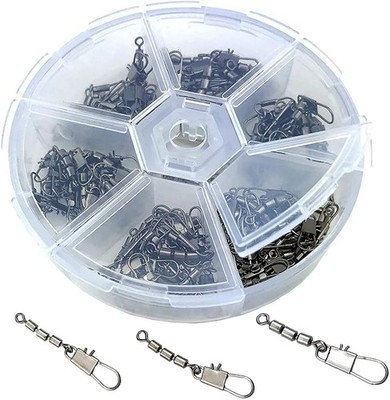 Zite Fishing Dreifachwirbel Set 60tlg inkl. Box - Forellen Sbirolino Wirbel 3