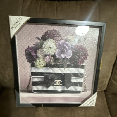Instinct Style Framed Floral Fashion Print Decorative Wall Art Multicolor