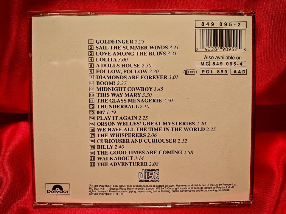 JOHN BARRY - "THE BEST OF JOHN BARRY" rare SOLD OUT Compilation CD - Bild 3 von 3