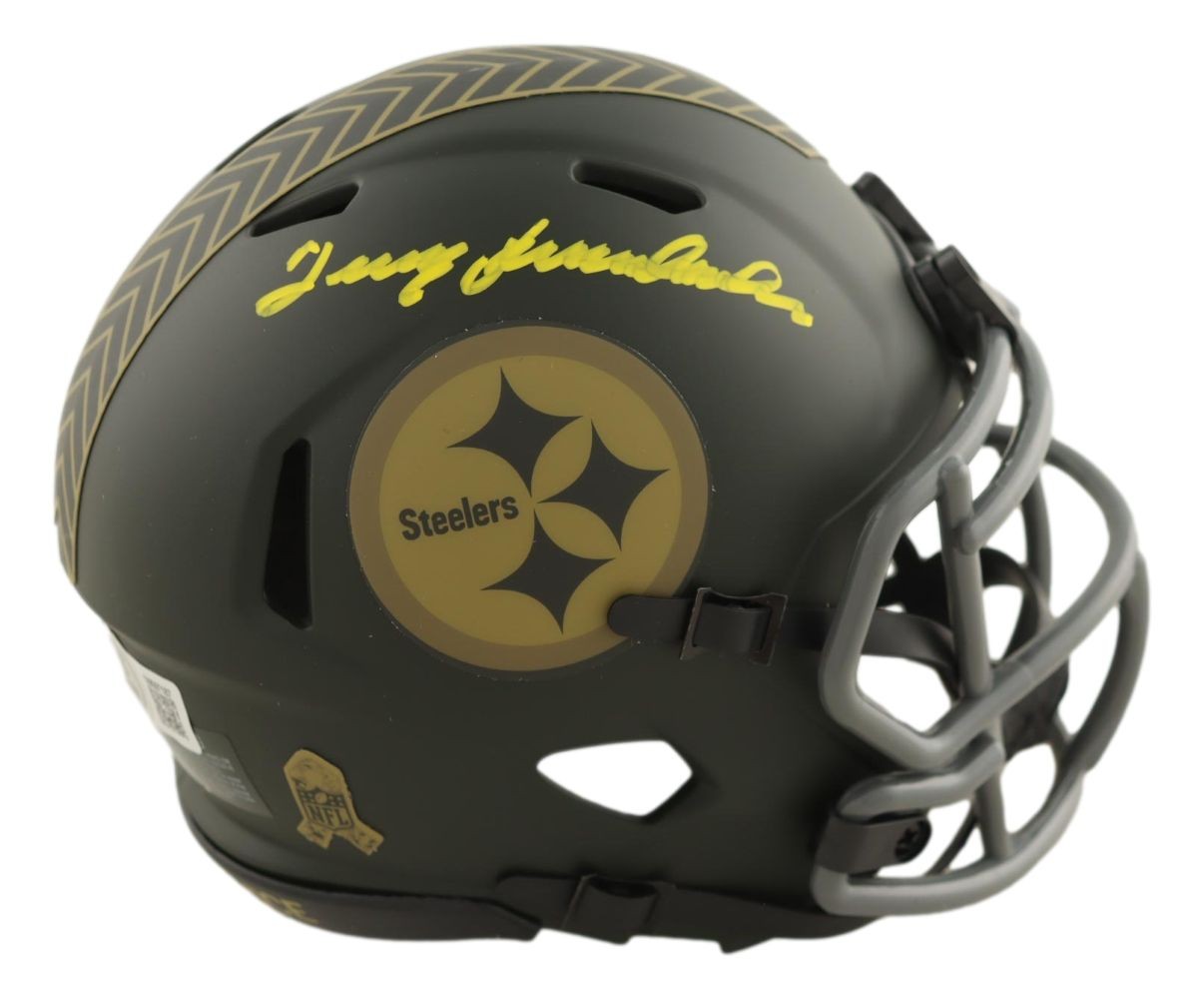 Terry Bradshaw Autographed Signed Pittsburgh Steelers Steelers Salute To Service Mini Speed Helmet BAS 