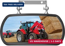 Tractor Mirror, Stainless Steel Rearview and Side Mirror for Tractors, Forklifts