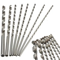 Spiralbohrer Set 8 StüCk 200Mm Hss Extra Lang Zylinderschaft Holz Kunststoff