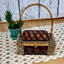 Vintage Faux Tortoise Shell Lucite Box Purse Tyrolean 1950s