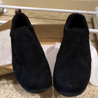 Merrell Jungle Moc Kids Slip-On Suede Shoes Black Wide US 5 UK 4 EU 36 J95631