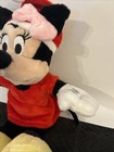 WALT DISNEY CHRISTMAS HOLIDAY WINTER MINNIE AND MICKEY MOUSE 9” PLUSH Santa Hat — photo 3