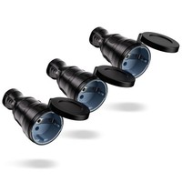 Schuko Kupplung 3 StüCk IP44 Schutzkontakt Steckdose AußEn Wasserdicht 250V 16A