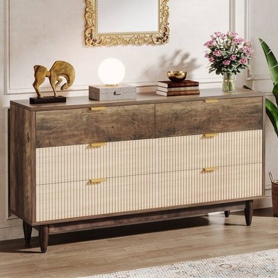 strapless open back dress Mid-Century Six Drawer Dresser by Drexel – Home and Closet Vintage main image 0