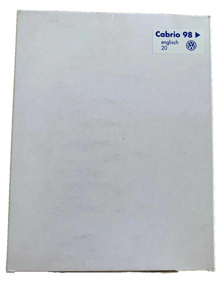 NEUE Volkswagen GOLF MK4 CABRIO Betriebsanleitung (DEUTSCH) - Imagen 4 de 4