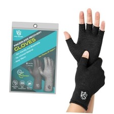 VITAL SALVEO Fingerless Recovery Gloves Stretchy Hands Small-Medium Dark Grey