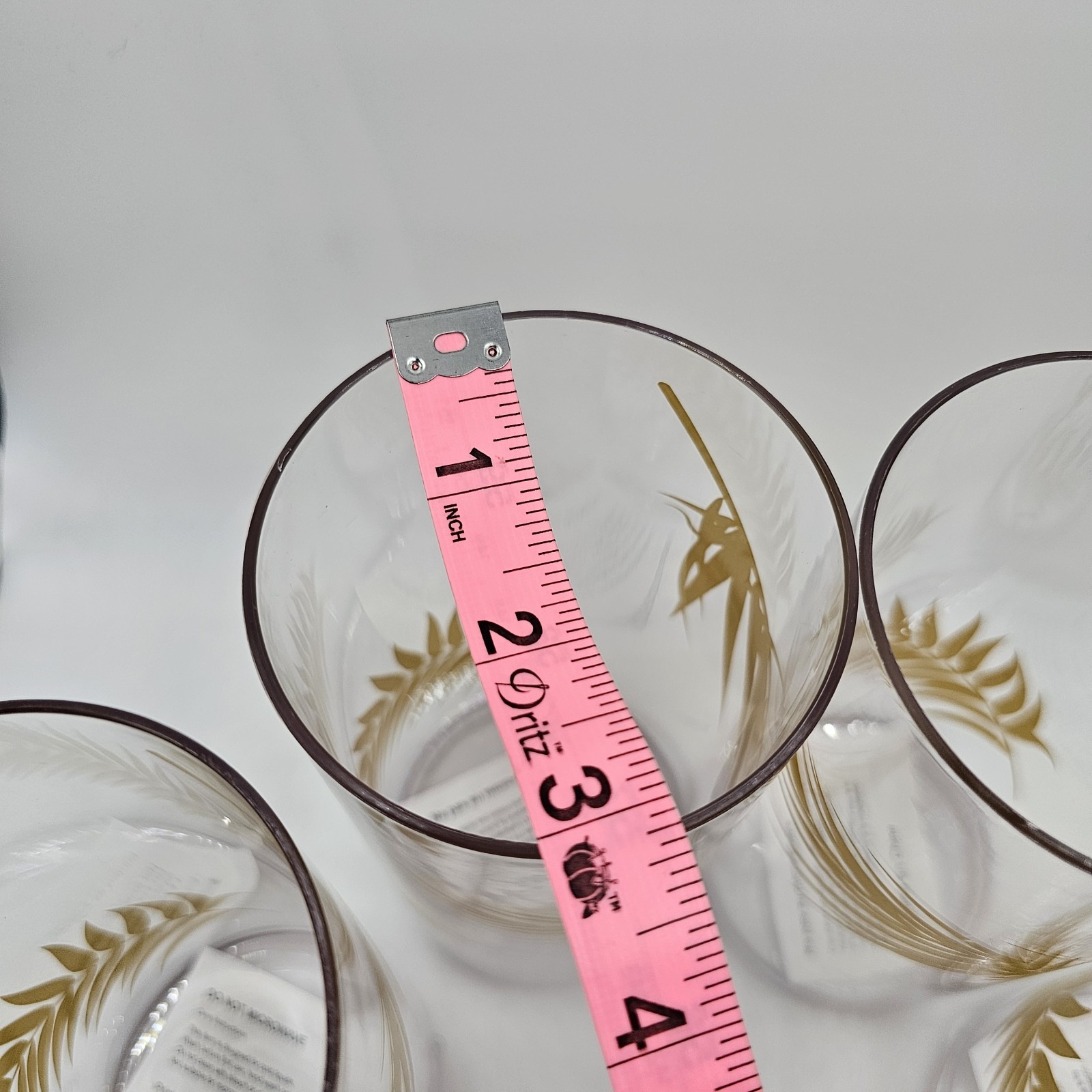 Chic & Tonic Sweet Paradise Highball Acrylic/Plastic Glasses Set Of 4 Gold Palms