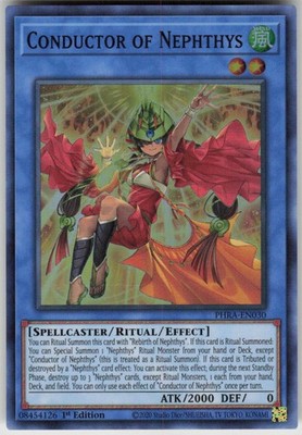 Conductor of Nephthys 1st Edition Super Rare Phantom Rage PHRA-EN030 LP
