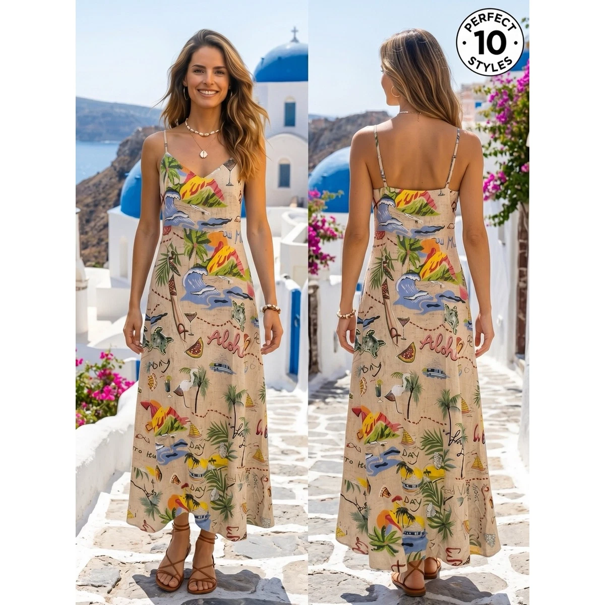 Las mejores ofertas en Vestidos de manga larga de color beige para