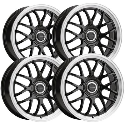 (4) Vision 478 Alpine 20x8.5 5x108/5x4.5'' +35 Black/Brushed Wheels Rims 20'' Inch