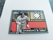 SHAWN GREEN 2002 FLEER SHOWCASE BASEBALL'S BEST JERSEY GAME WORN DODGERS 