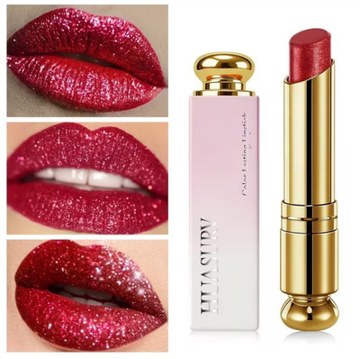 Color Lasting Lipstick Luxus Glanz Lippenstift Cremig 105 Kirschrot Pflege Sexy