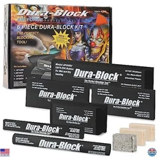 Dura-Block 6-Piece EVA Foam Wet & Dry Sanding Blocks for Precision Bodywork
