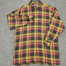 Vtg Gap Button Down Rayon Plaid Shirt Women’s Medium