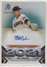 2021 Bowman Draft Class of 2021 116/250 Will Bednar #C21-WB Auto uk2