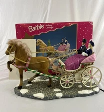Vintage 1998 Mr. Christmas Inc. Animated Musical BARBIE HOLIDAY CARRIAGE in Box