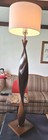 MCM 1950S Twisted Wood Floor Lamp — photo 2