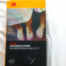Kodak PHC-40 Cartridge Paper for Photo Printer Dock, 40 Sheets 4x6 Glossy