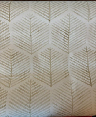 Osecage beige & white geometric pattern peel & stick wallpaper 48 sq ft