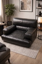 Large Black Leather Armchair – Italian, Premium Quality, Very Comfortable, VGC