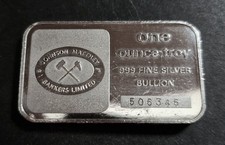 Rare Johnson Matthey London Bankers limited 1 oz 999 Silver Bar Max Mintage 3000