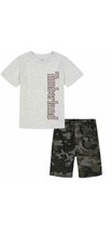 NWT Timberland Boys 2piece Shorts Set Sz 6 Camouflage