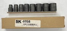 Sk Tools 4058 U.s.a. Made 8 Piece 38 Drive 6 Point Fractional Impact Set