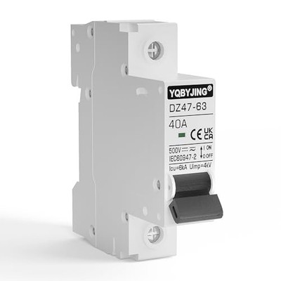 DC Circuit Breaker 40 Amp Solar Panel Disconnect Switch 12V Basic-1Pole 40A