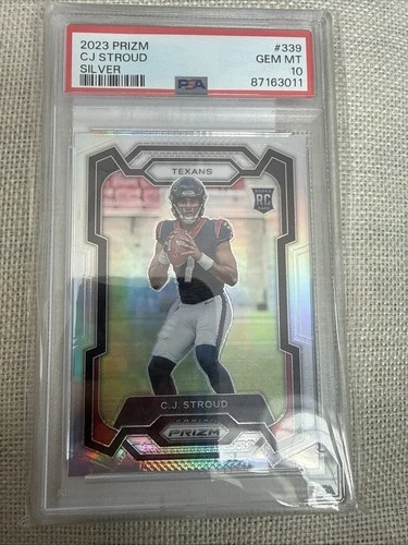 2023 Panini Prizm CJ Stroud PSA 10 SP Silver Prizm Rookie #339 Texans Rc *READ*