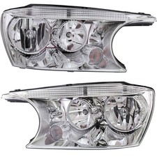 Driver And Passenger Side Headlight For Buick Rainier 2004-2007 Halogen W Bulbs Driver And Passenger Side Headlight For Buick Rainier 2004-2007 Halogen W Bulbs