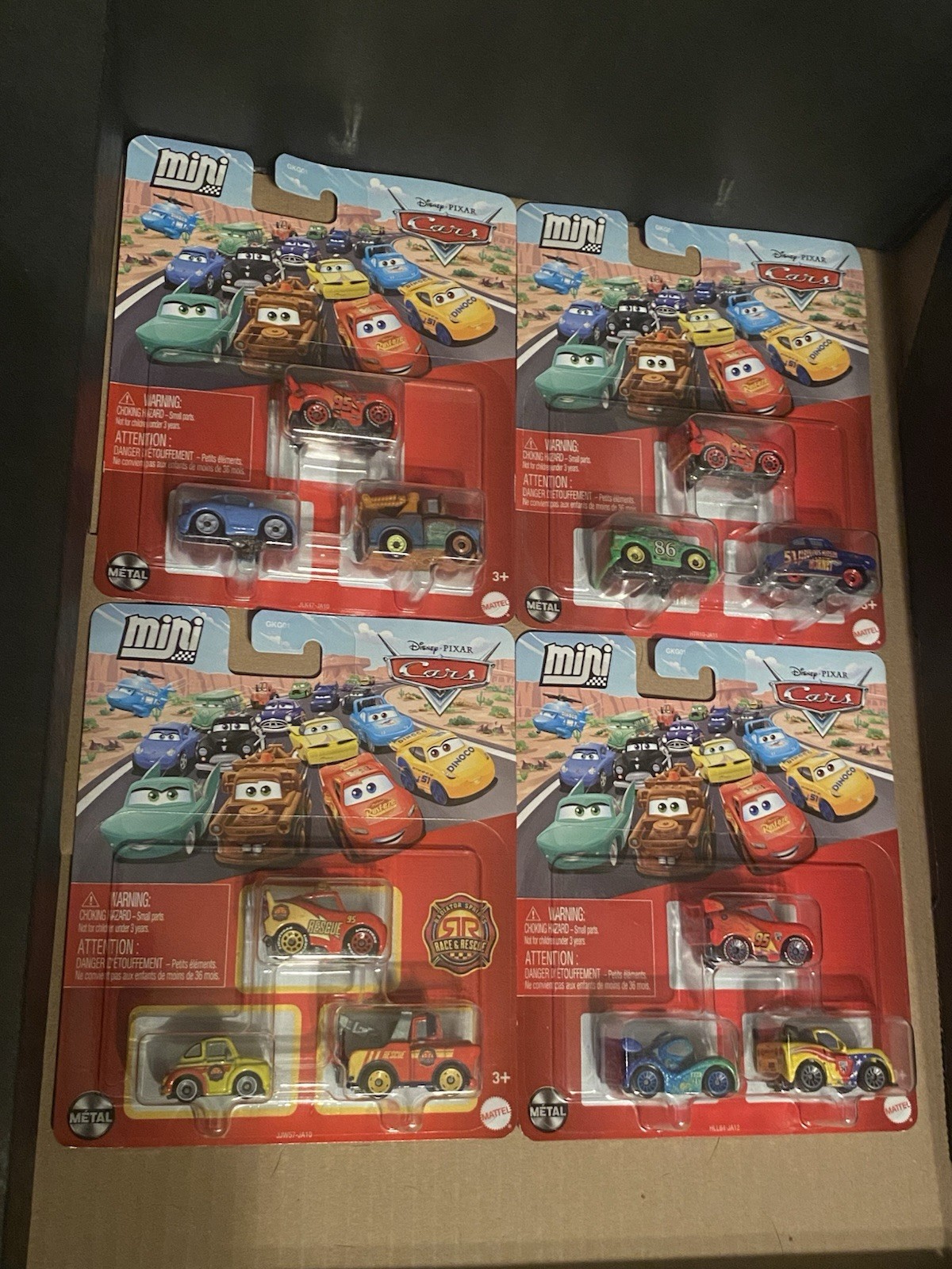 Disney Pixar Cars Mini Racers Die Cast Set of 4 Cars 2 Race Rescue Doc ...