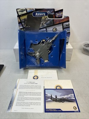 Franklin Mint Diecast F-15 Strike Eagle USAF 336 FS Desert Storm Plane Jet 1/100