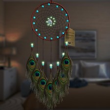 Handmade Dream Catcher Wall Decor for Kids' Bedroom - Peacock Feather Gift