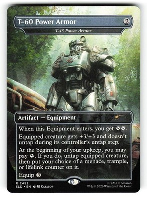 T-60 Power Armor #2452 T-45 Power Armor (NM) (Non-Foil) Secret Lair Magic MTG